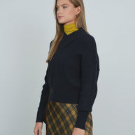 POINT CHUNKY KNIT V-NECK SWEATER