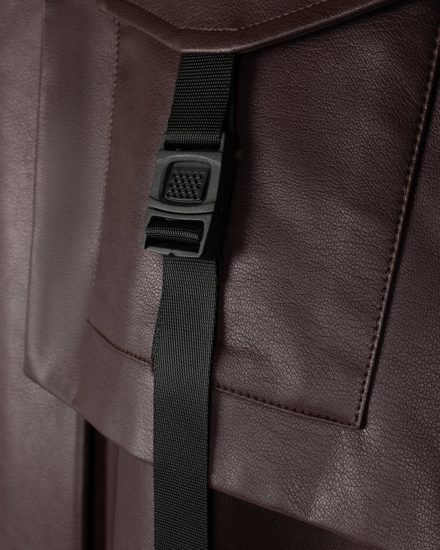 Buckle leather skirt- Junee