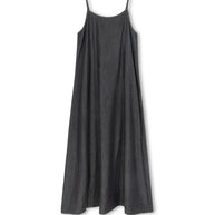 Chambray Denim Midi Jumper-Junees