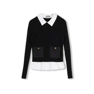Cropped Sweater and Blouse Top-Junees