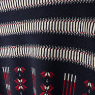 Geometric Print Ruffle Sweater-Junees