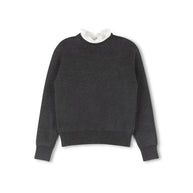 Gilt Ribbed Collared Sweater-Junees