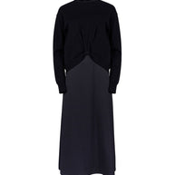 Knit and Silk Dress-Junees