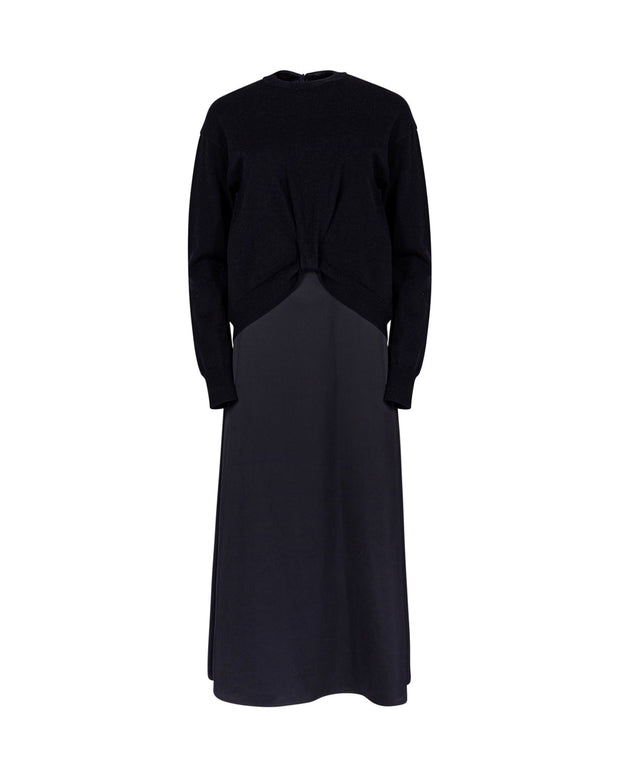 Knit and Silk Dress-Junees