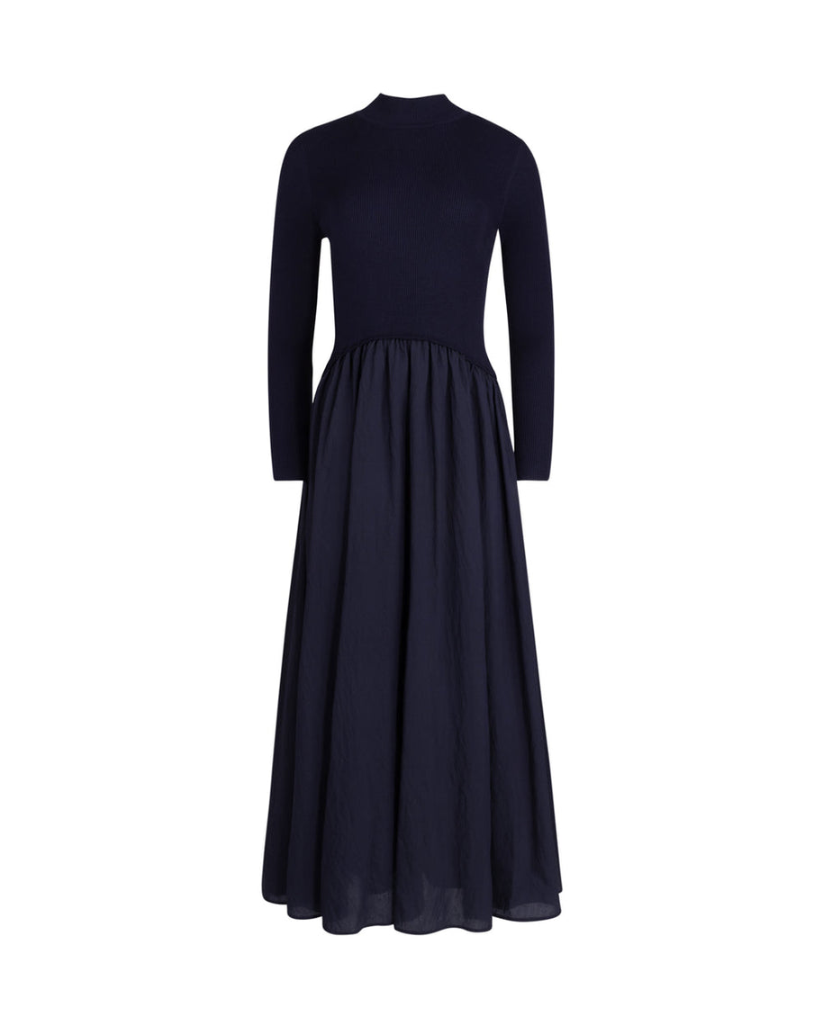 Knit and Taffeta Bubble Dress-Junees