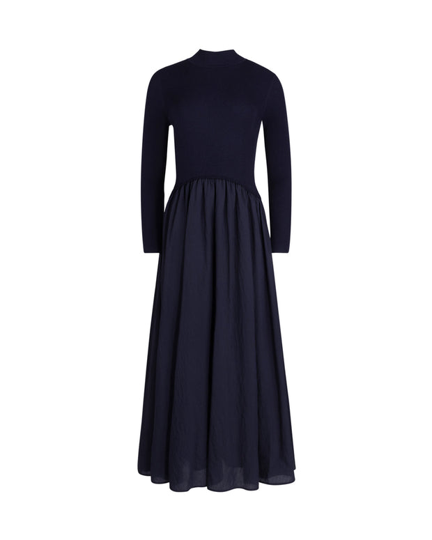 Knit and Taffeta Bubble Dress-Junees