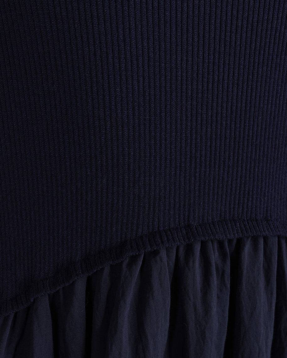 Knit and Taffeta Bubble Dress-Junees