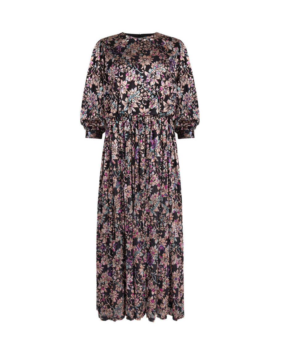 Mesh Velvet detailed Dress-Junees