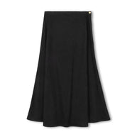 Suede Maxi Aline Skirt-Junees