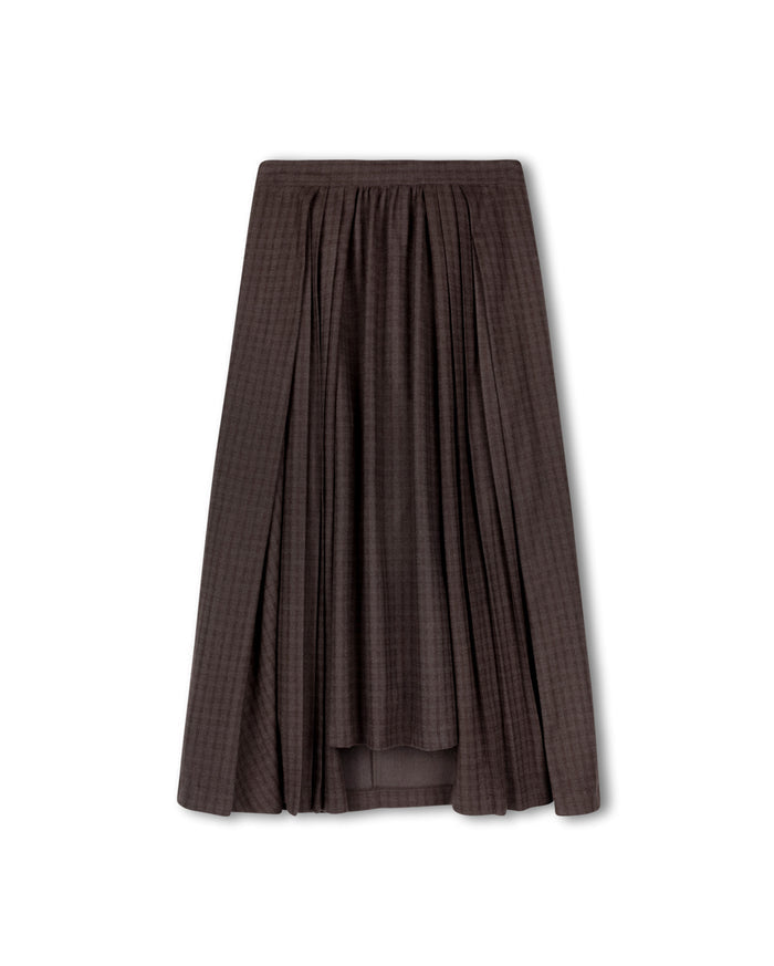 High Low Wool Skirt-Junees