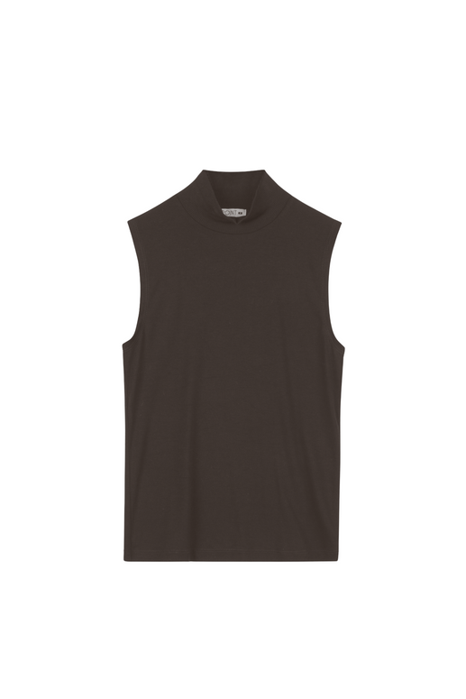 Jersey Knit Slvless Turtleneck-Point