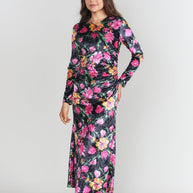 Side roost velvet dress-ALV