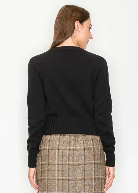 Embroidered cropped cardi-YAL