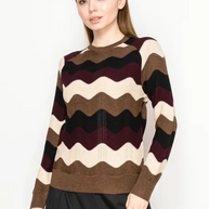 Wave Stripes Sweater -YAL