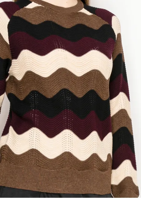 Wave Stripes Sweater -YAL