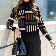 Mock Block Sweater-YAL