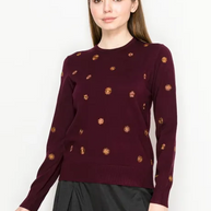 Circle Stitch Crew Sweater-YAL