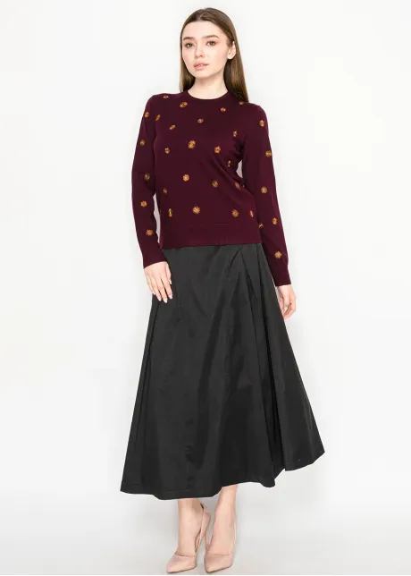 Circle Stitch Crew Sweater-YAL