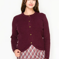 Curved Hem Cardigan-YAL