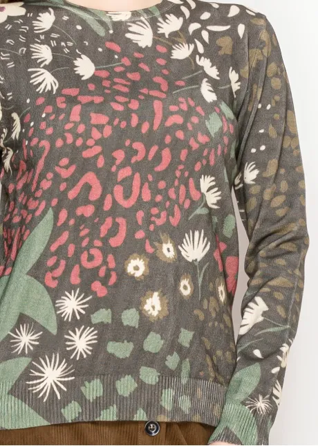 Multi print sweater-YAL