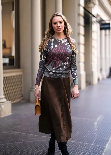 Multi print sweater-YAL