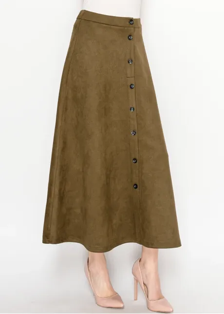 Suede Button Aline -YAL