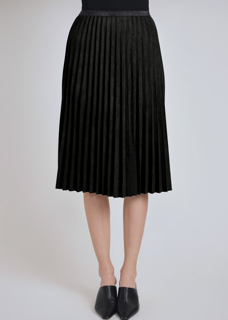 Pleated suede skirt-YAL