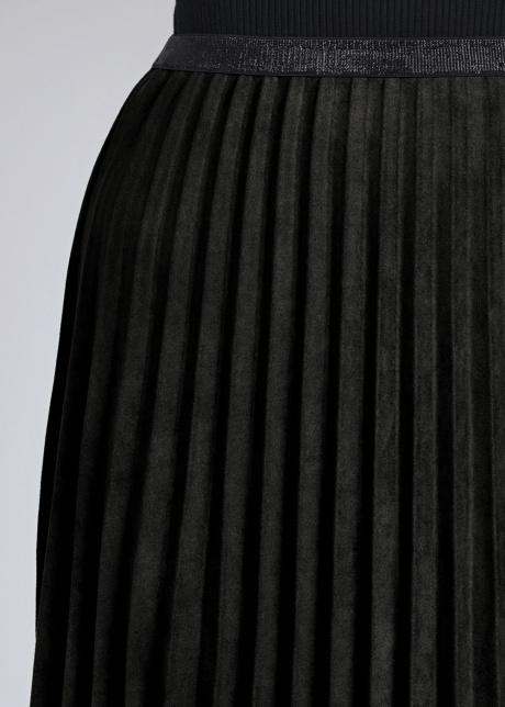 Pleated suede skirt-YAL