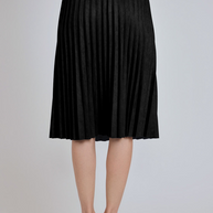 Pleated suede skirt-YAL