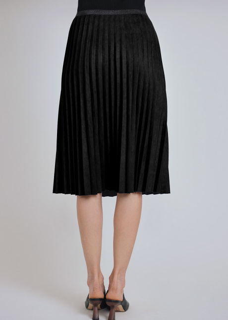 Pleated suede skirt-YAL