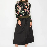 Floral Printed Mock neck-YAL