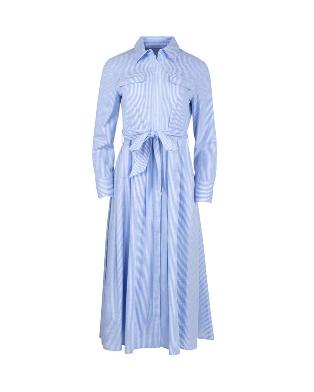 Striped maxi shirt dress –Junee