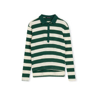 Oversized Striped Collar Polo-Junee