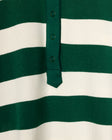 Oversized Striped Collar Polo-Junee