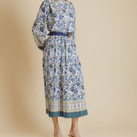 Paisley Pleated Dress-Junee