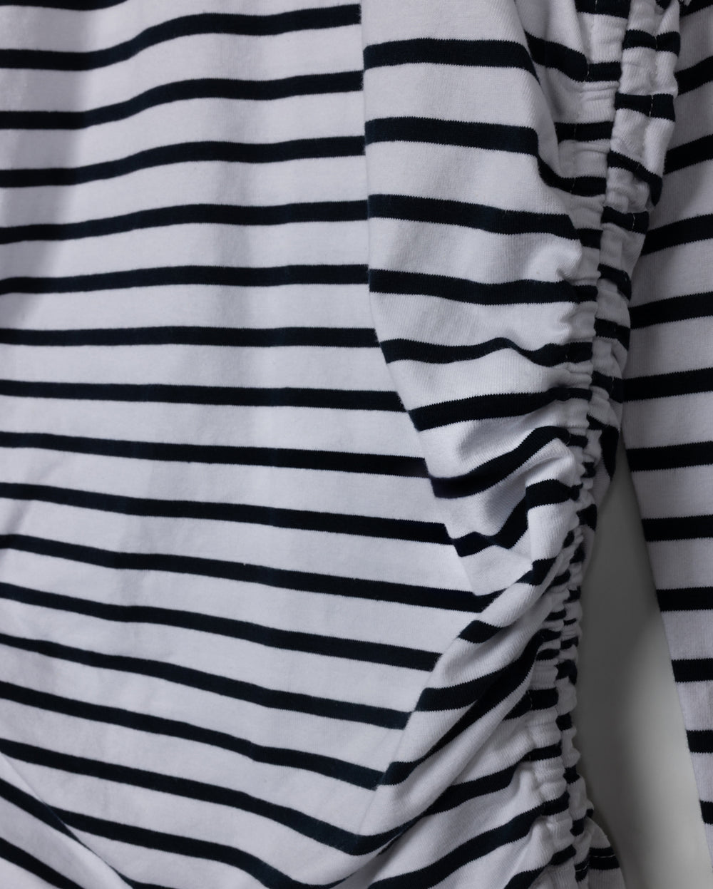 Ruched Striped Tee-Junee