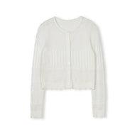Pointelle Knit Scallo Cardi-Junee