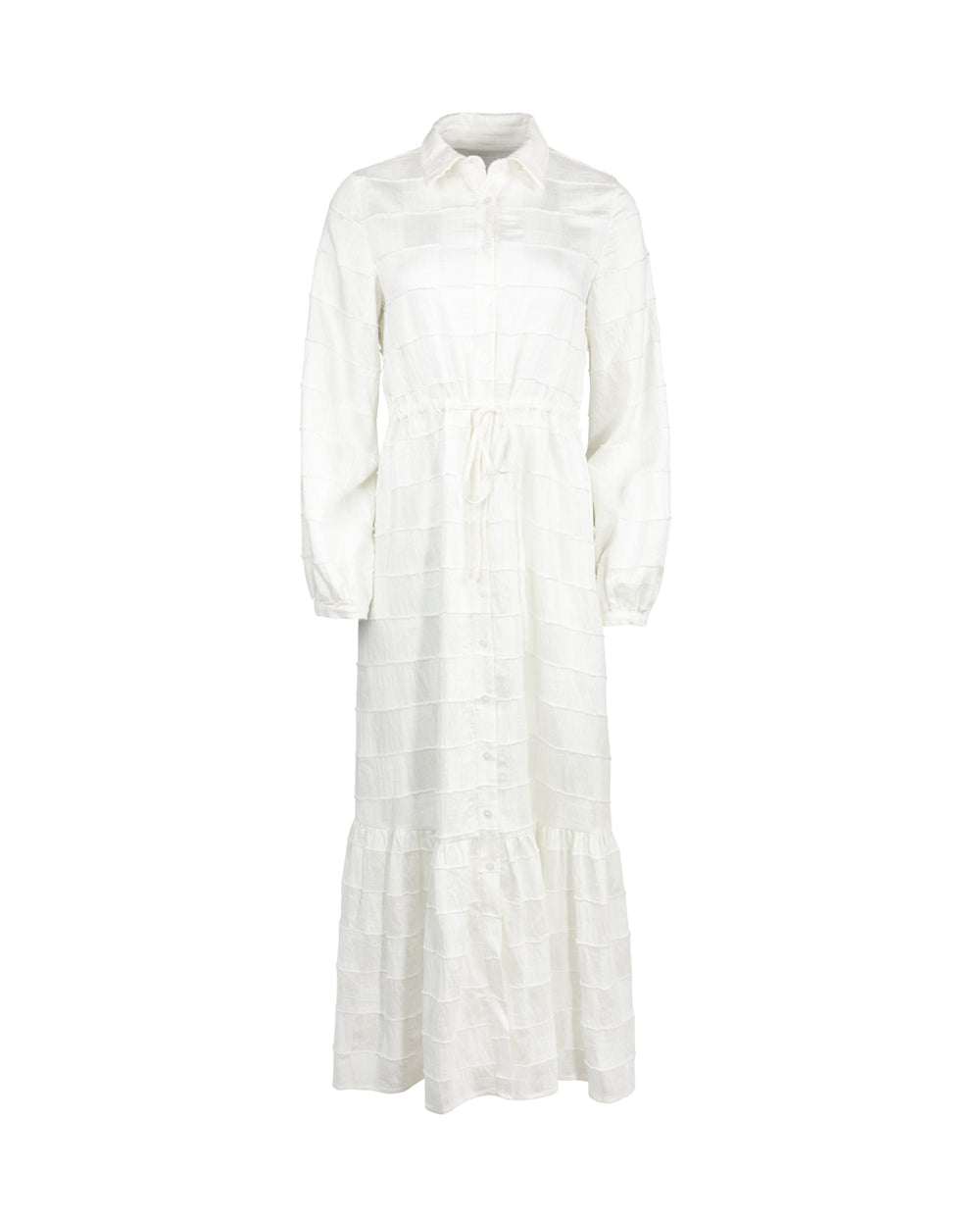 Textured Drawstring Dress-Junee