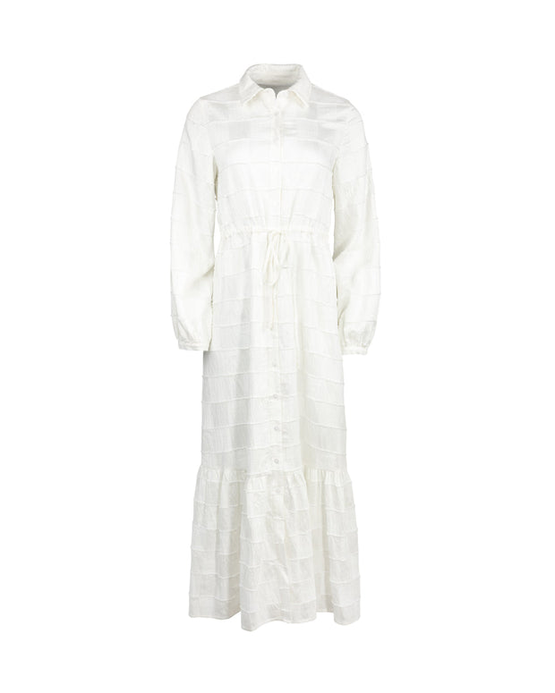 Textured Drawstring Dress-Junee