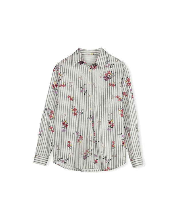 Striped Flower Blouse-Junee