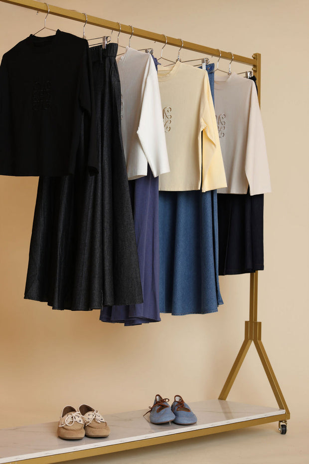 3/4 Sleeve Cropped Tee-Junee