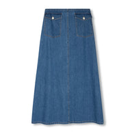 Street front pocket denim skirt￼-Junee