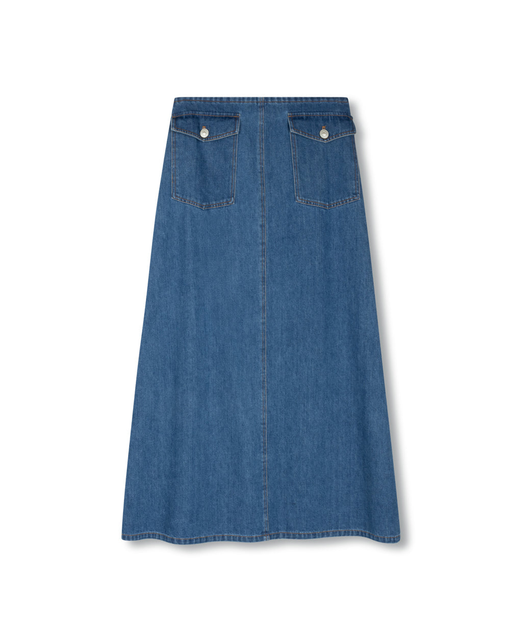 Street front pocket denim skirt￼-Junee