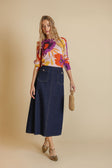 Street front pocket denim skirt￼-Junee