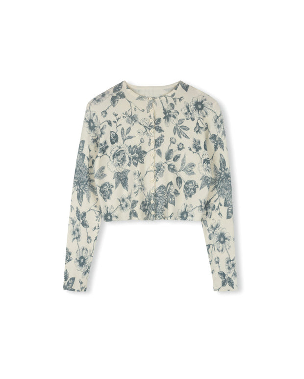 Floral Thin Knit Cardi-Junee
