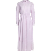 Poplin striped maxi dress