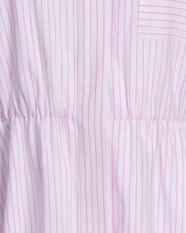 Poplin striped maxi dress