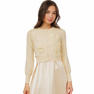 Slip dress with knit cardigan