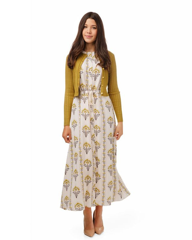 Blossom Dress w Olive Cardi-Luella