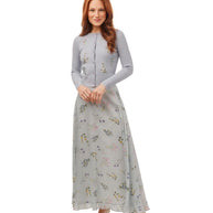 Floral Chiffon Maxi Skirt-Luella